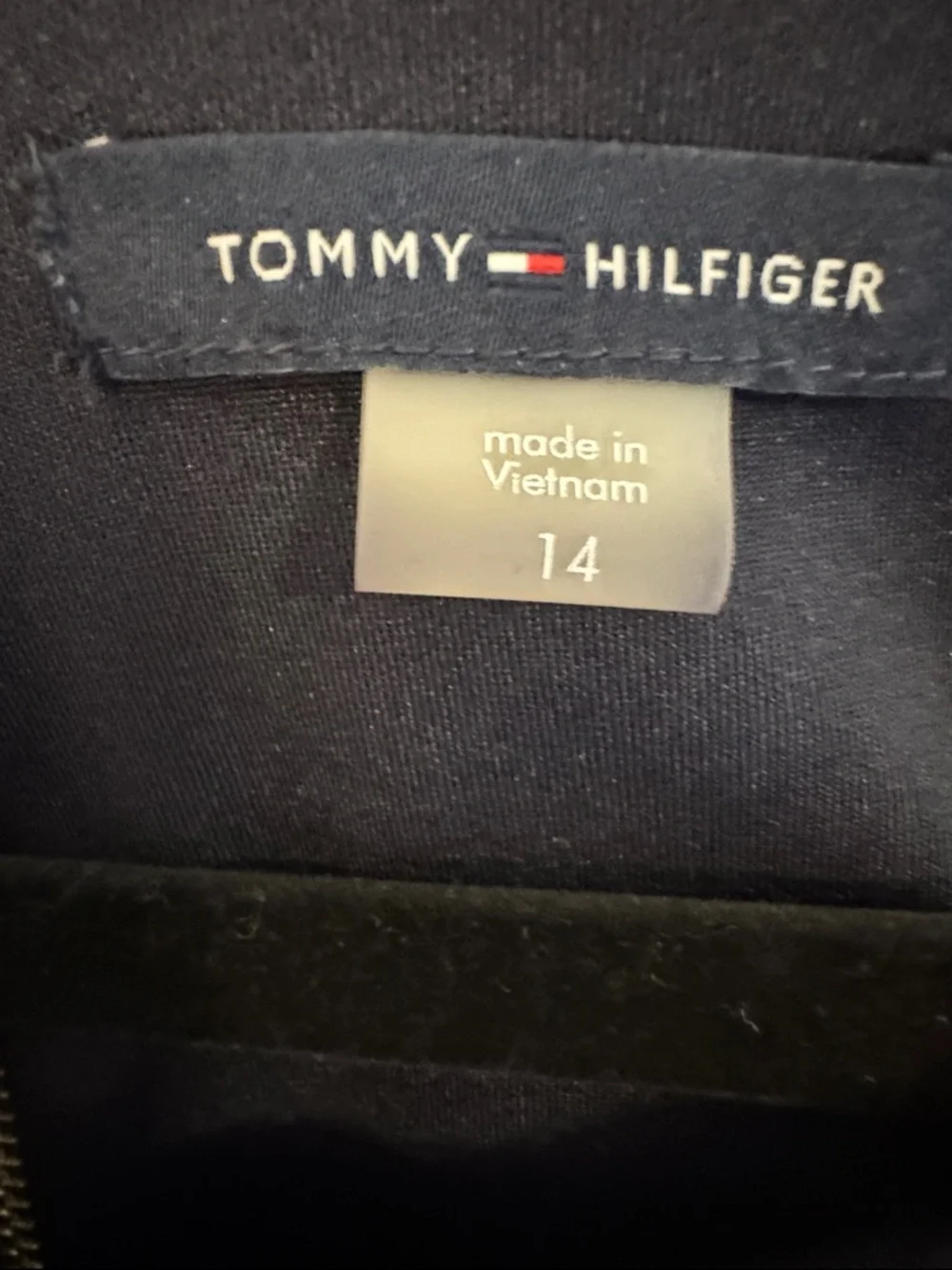 Tommy Hilfiger Navy Ruffle Sleeve Shift Dress - Picture 2 of 6